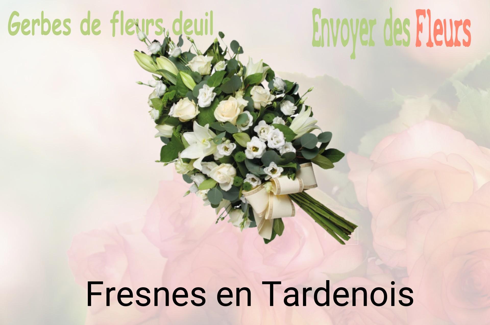 Gerbe de fleurs de deuil livrée à Fresnes-en-Tardenois
